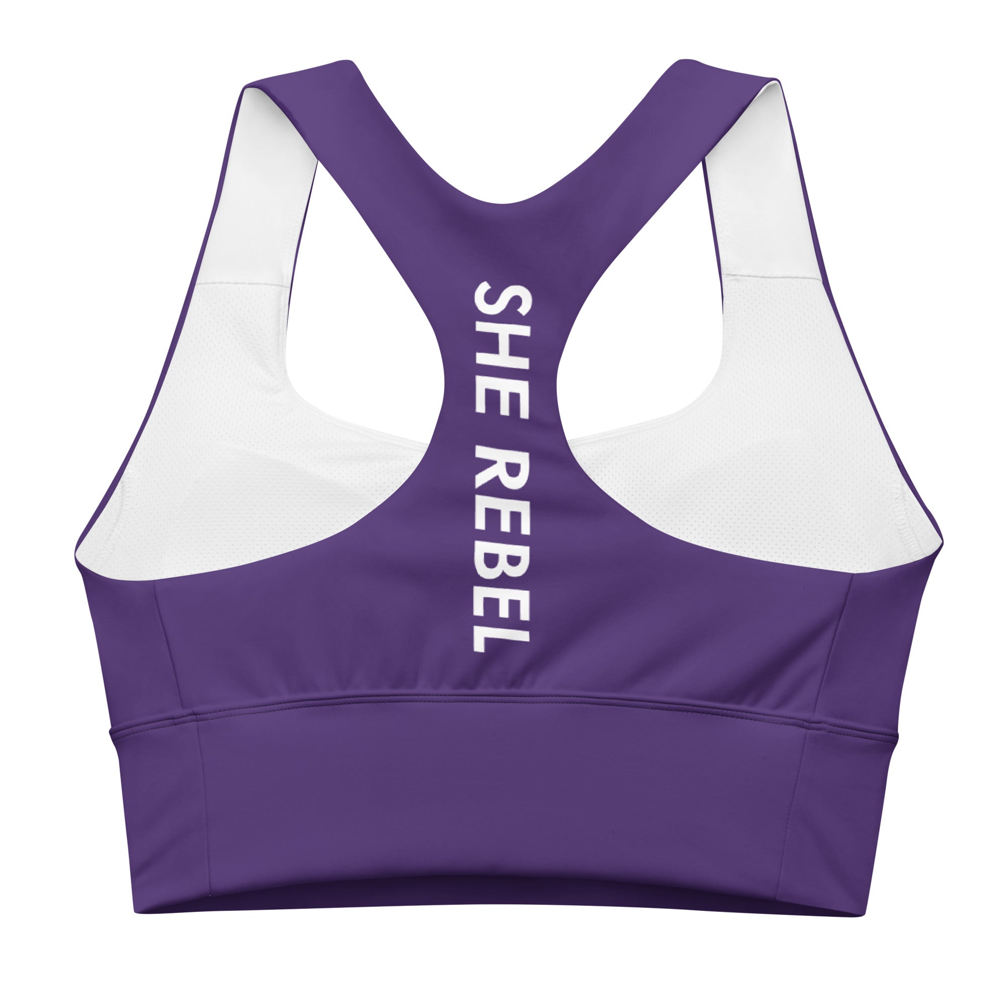 SHE REBEL - Deep Purple Longline Sports Bra